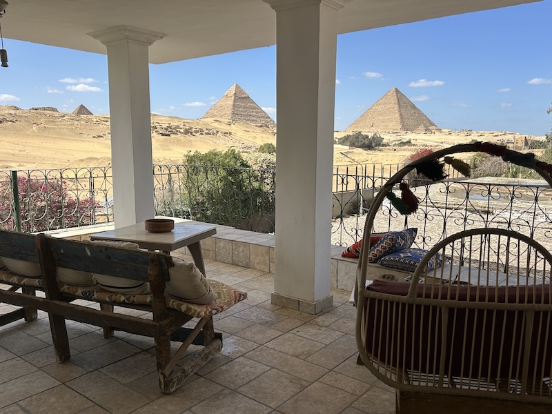 shams room with view of pyramids and open terrace near pyramids giza