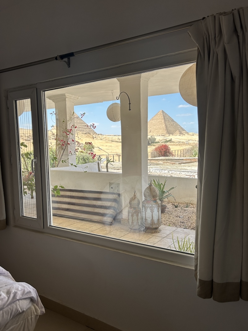 shams room with view of pyramids and open terrace near pyramids giza